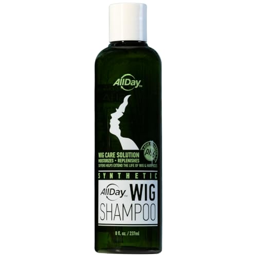 AllDay Locks Synthetic Wig Shampoo (8 oz) | Revitalizing & Refreshing Shampoo | Smoothens, Detangles & Nourishes | Cleanses, Softens and Revitalizes of Synthetic Hair | 8 oz - Image 1