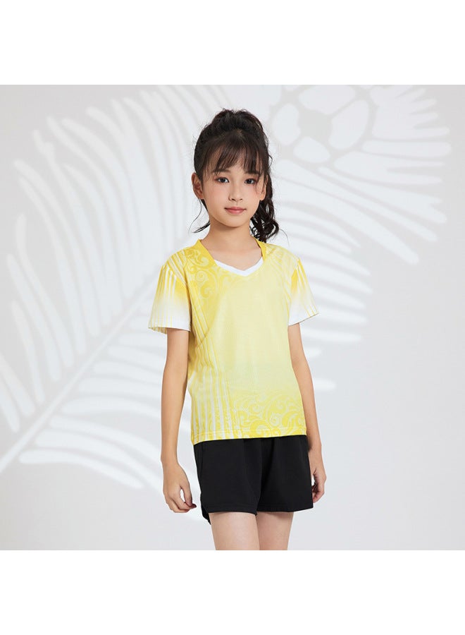 Badminton Suit Women's Quick-drying Breathable Short-sleeved Tennis Suit Top T-shirt Sportswear Men's Table Tennis Suit Customized