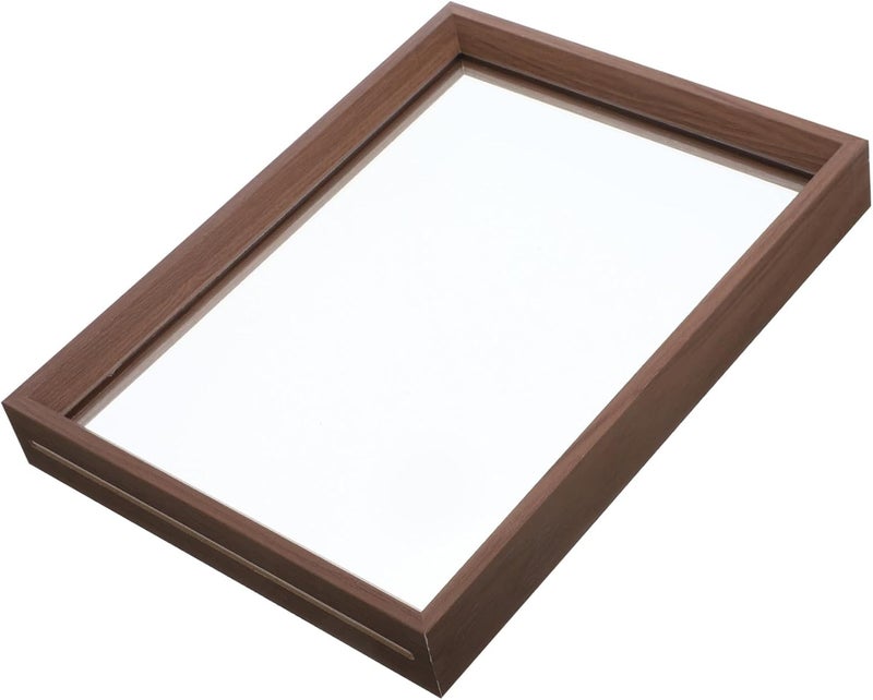 ULTECHNOVO Double-sided A4 Photo Picture Frame Walnut Wood Elevated Display Frame for Home Office Desk Decor - Image 1