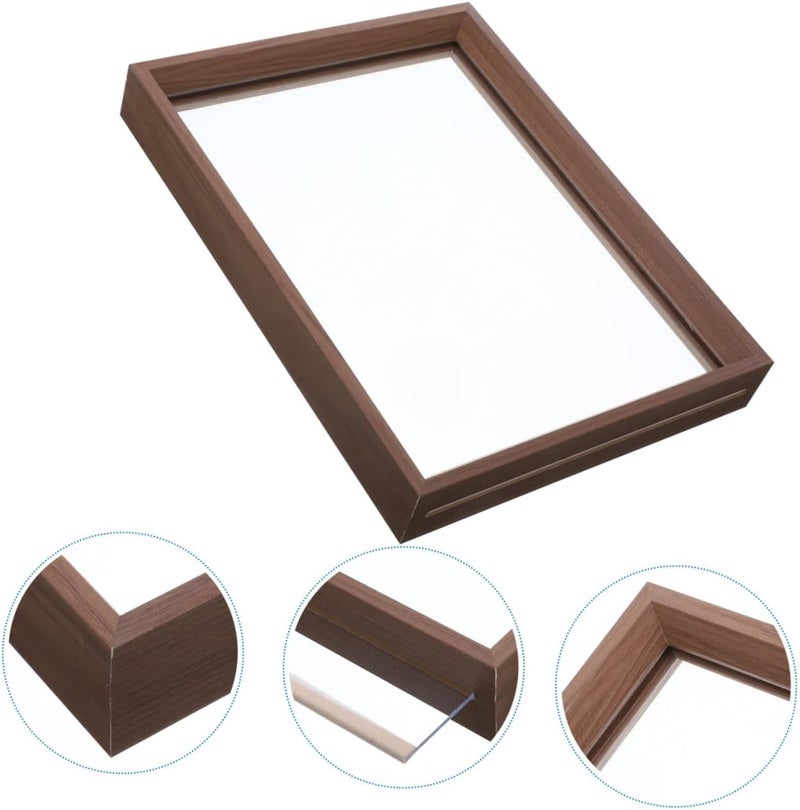 ULTECHNOVO Double-sided A4 Photo Picture Frame Walnut Wood Elevated Display Frame for Home Office Desk Decor - Image 5