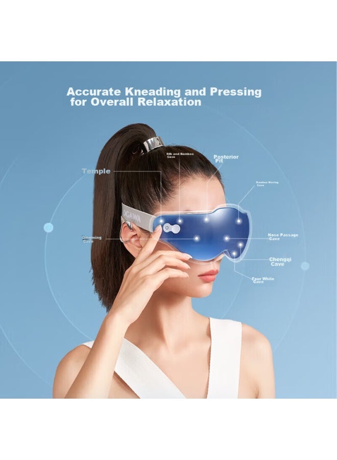 Ogawa Eye Massager With Heat Therapy, Visualized Eye Fatigue Relief Device, Gift For Parents, Elders, Boyfriends, Girlfriends, Birthday, Holiday, New Year Present, 2526 Star Gray - Image 2