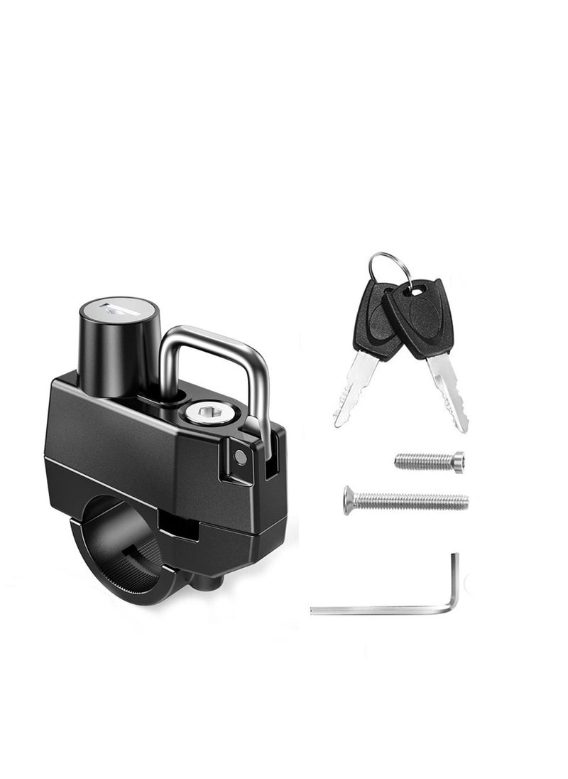 SYOSI Motorcycle Helmet Lock, Motorbike Safety Lock, Universal Motorcycle Parts Helmet Lock, Helmet Security Lock with 2 Keys Set for Motorcycles Bicycles Electric Vehicles Black  - Image 1