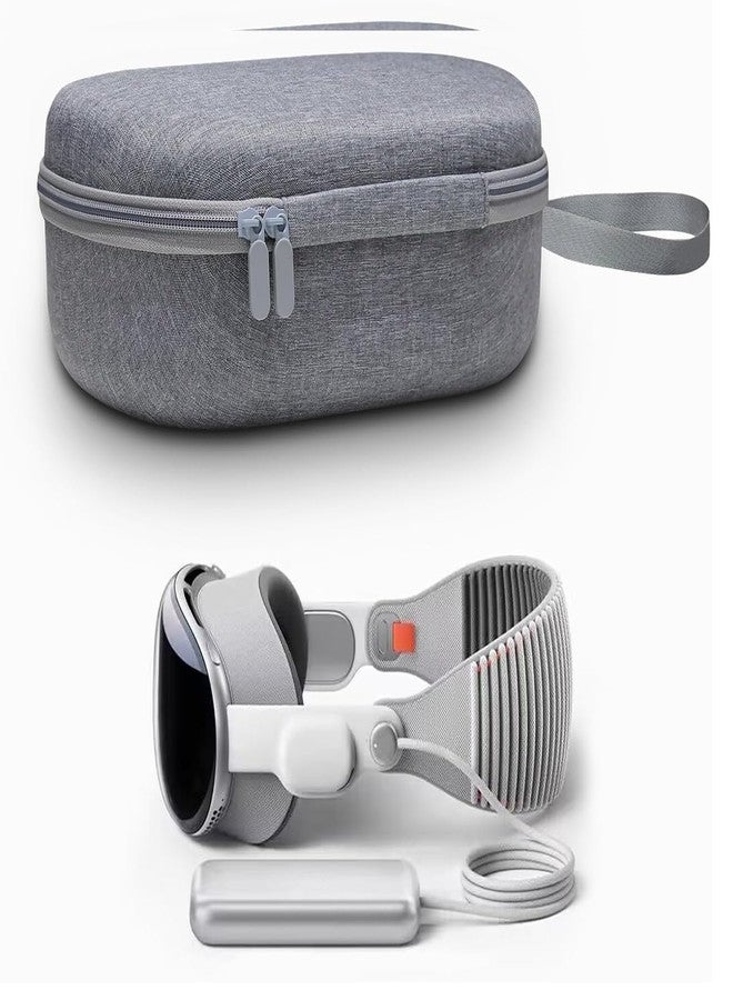 TMG Carrying Case Compatible with Apple Vision Pro,Handheld Hard Storage Bag & Shell for Full Protection Design for Traveling and Storage (Grey) - Image 2