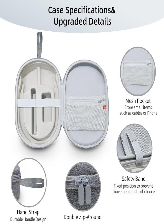 TMG Carrying Case Compatible with Apple Vision Pro,Handheld Hard Storage Bag & Shell for Full Protection Design for Traveling and Storage (Grey) - Image 4