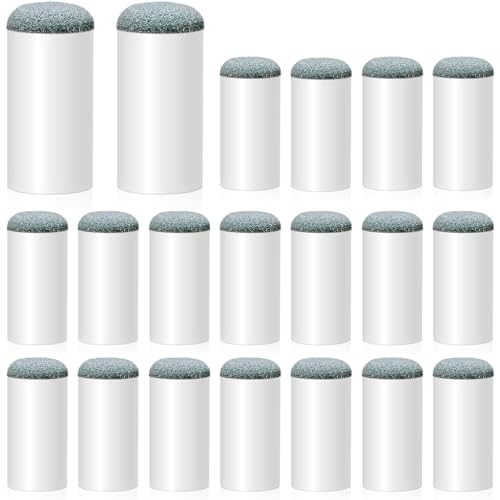 Proberos® 20 Pcs 9mm Slip-On Billiards Cue Tips, Easy-to-Install Plastic & Leather Cue Stick Replacement Tips for Pool & Snooker, Durable & Professional-Grade Accessories - Image 1