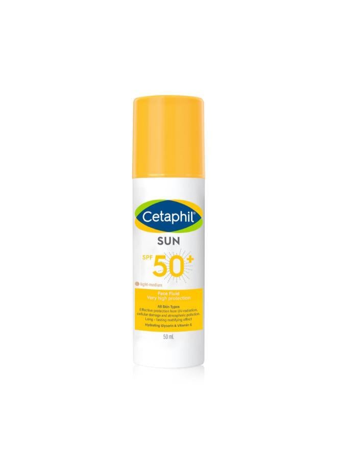 Cetaphil سائل وجه واقي من الشمس SPF 50+ ملون 50 مل