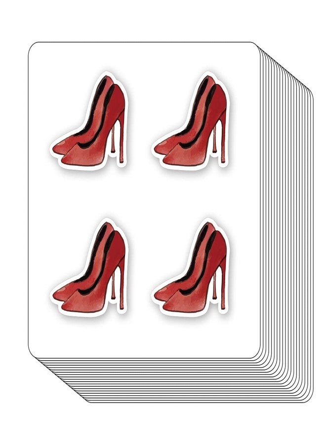 GUVSPTI Red High Heels Stickers 1in for Scrapbooking, Arts, Craft, Kids DIY Journals 80-Pack - Image 1