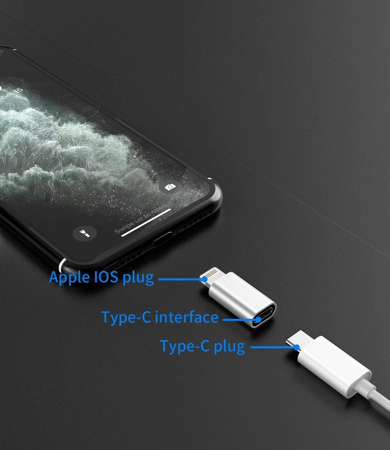 C&E C & E- Type C Female to Lightning Male Multi Colour Adapter for iPhone Connector Extender Convertor Compatible with iPhone 14/13/12/11/Mini/Pro/ProMax, SE/XS/XR/X/8/7/6/Plus, iPad & Airp0ds - Image 4