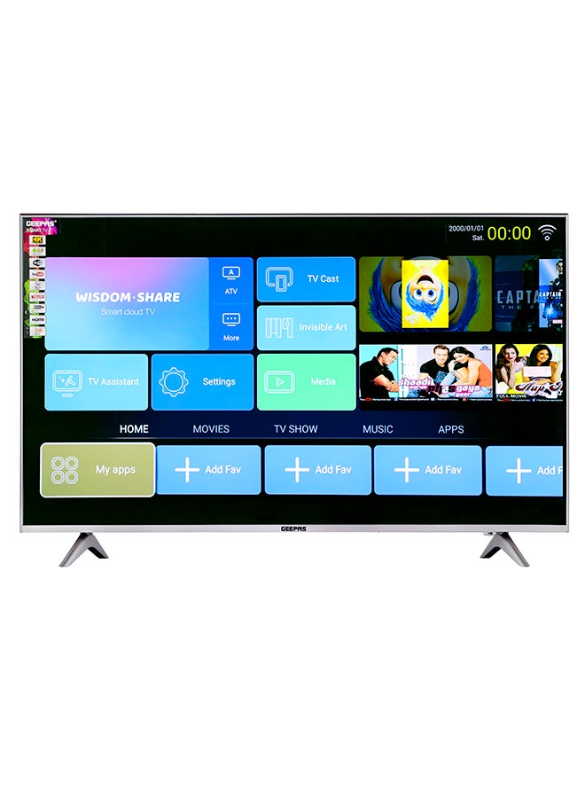 65" Edgeless 4K UHD Smart LED TV, TV with Remote Control, HDMI & USB Ports, Head Phone Jack, PC Audio In | Wi-Fi, Android 9.0 with E-Share | YouTube, Netflix, Amazon Prime GLED6538SEUHD Black