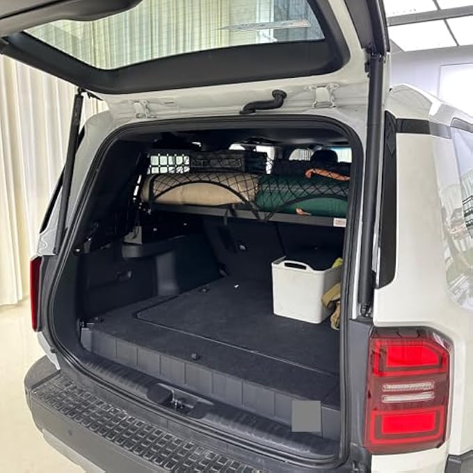 rayihni لـ تويوتا لاند كروزر LC250 2024 2025 منظم تخزين صندوق السيارة حامل الأمتعة مجموعة ملحقات السيارة 1 مجموعة (نافذة جانبية + رف تخزين وسط) - Image 3