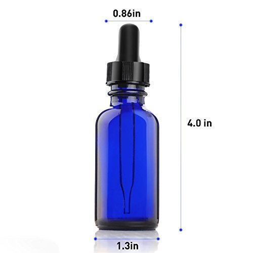 Yesker CL65319 Cobalt Blue Glass Bottles 1-oz for Essential Oils with Glass Eye Dropper And Rubber Bulb - 6 pack - Image 4