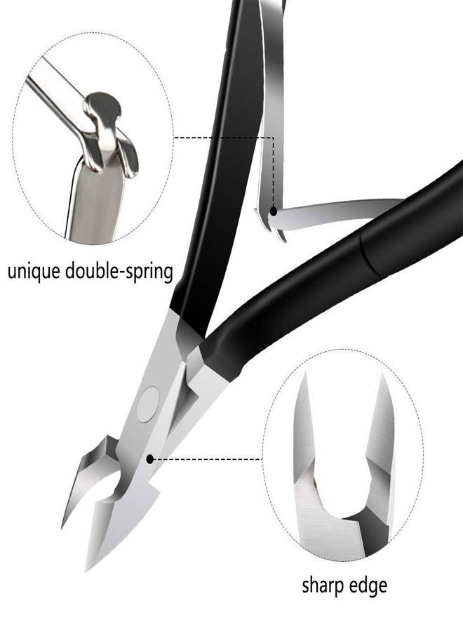 HAWAWA Cuticle Trimmer with Cuticle Pusher and Scissors, Stainless Steel Cuticle Remover Pedicure Manicure Tools, Cuticle Nipper Cutter Clipper Nail Tools for Fingernails and Toenails - Image 3