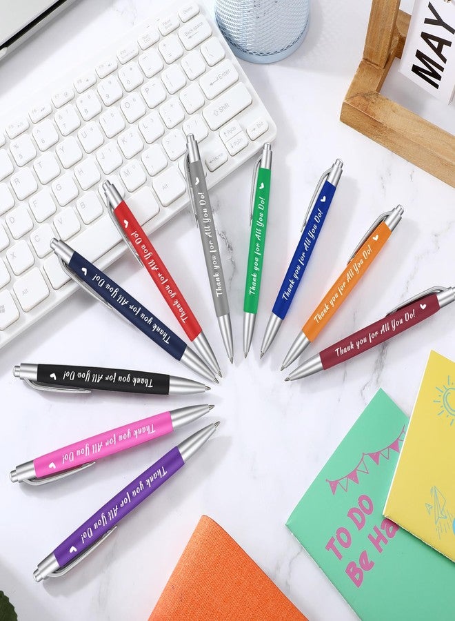 TecUnite 50 Pcs Employee Appreciation Gifts Bulk Inspirational Pens Motivational Quote Black Ink Ballpoint Pens for Coworker Staff Team Teacher Student Social Worker(Thank You for All That You Do) - Image 4