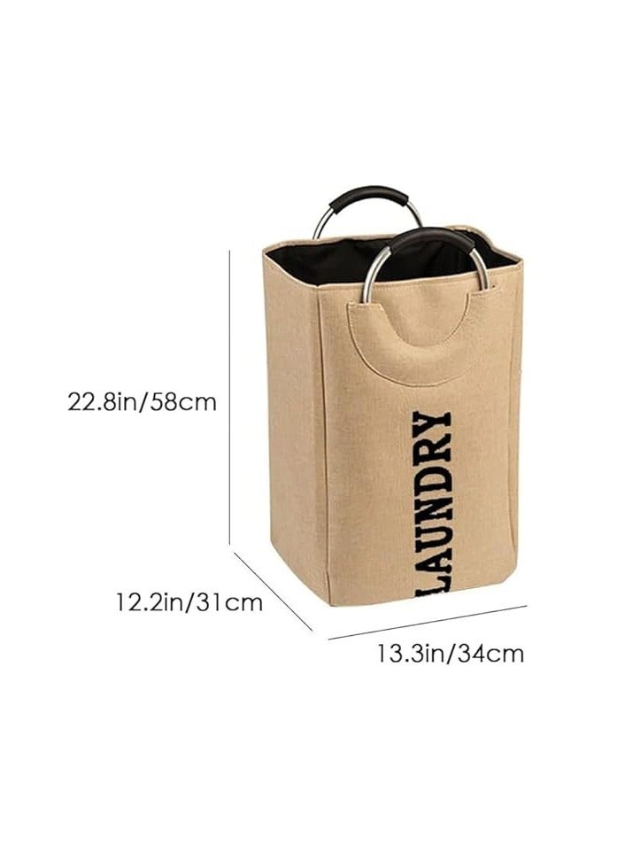 Spaceshoop Laundry Basket, 61L Large Laundry Basket with Handle, Foldable Bathroom Storage Laundry Bag for Bedroom, Bathroom, College Dorm, Laundry Room - Image 5