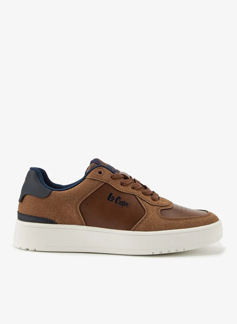 Men's Panelled Lace-Up Sneakers