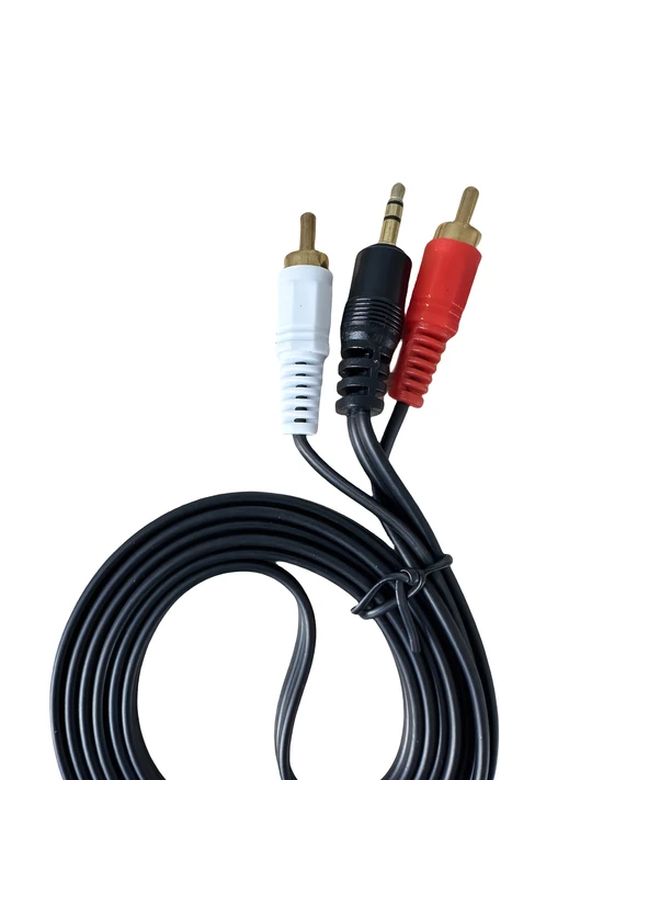 Coiled Audio Cable 3 5mm Male to 2 RCA Male 1 7m Gold Plated for Speakers Amplifier TV - Image 3