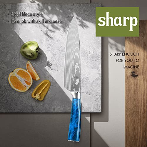 FULLHI Knife Set, 14pcs Japanese Knives Set, Multiple Colour Premium German Stainless Steel Chef Knife Set - Image 4