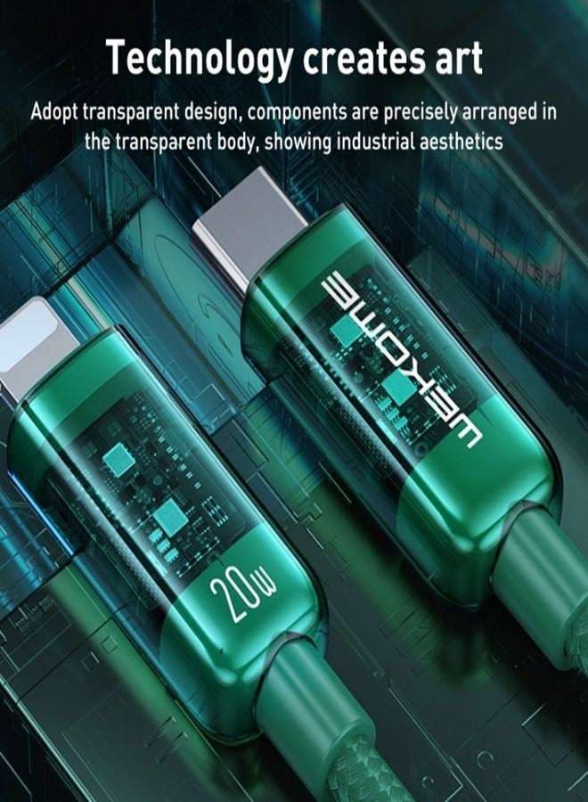 ويكومي كابل بيانات شحن سريع 20 وات PD، كابل USB-C إلى iPhone Lightning، متوافق مع iPhone، سلك مضفر من النايلون فائق التحمل للشحن عالي السرعة - Image 5