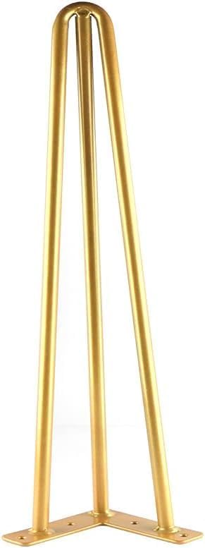 PRAMUKH FASHION PRAMUKH FASHION 3 Road 20 INCH Gold Heavy Duty Gold Finish Hairpin Metal Leg for Sofa LegDesk Legs for Any DIY Furniture Leg 3 Road 20 INCH Gold 20 - Image 4