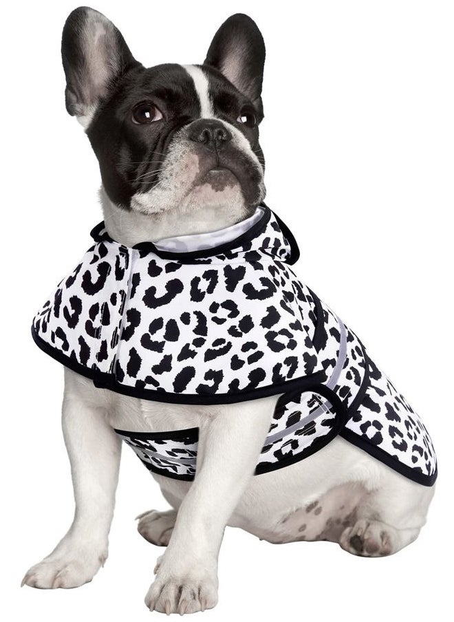 HDE - Dog Raincoat Hooded Slicker Poncho for Small to X-Large Dogs and Puppies Snow Leopard - S - Image 1