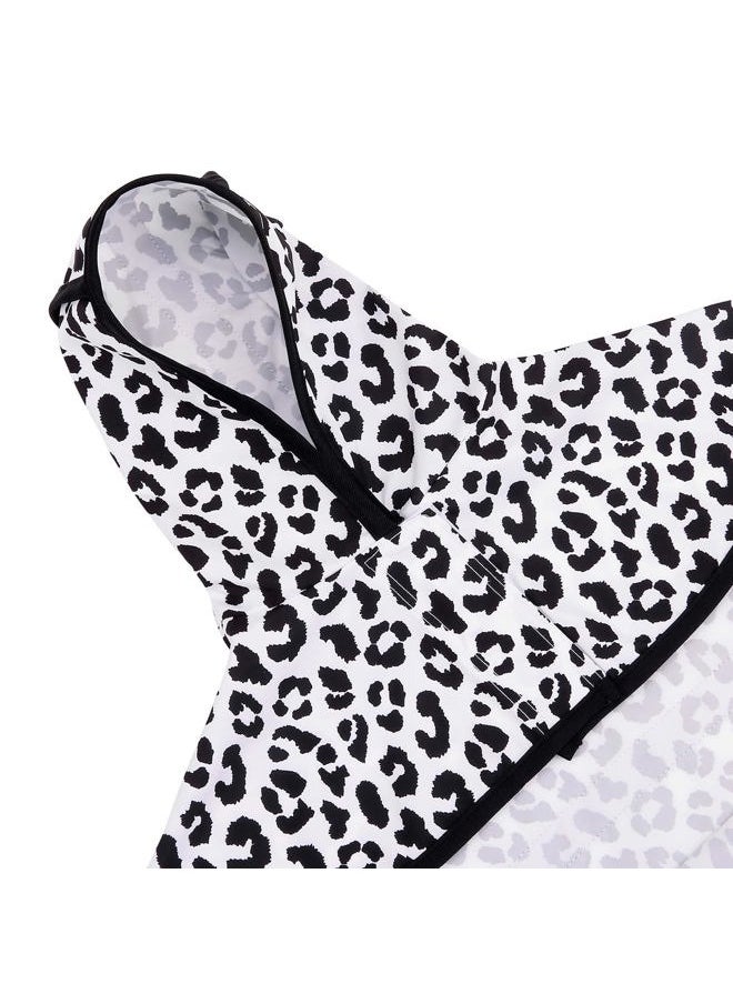 HDE - Dog Raincoat Hooded Slicker Poncho for Small to X-Large Dogs and Puppies Snow Leopard - S - Image 1