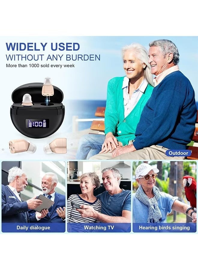 HAVEN Rechargeable Hearing Aid for Seniors Adults with Noise Cancelling， long endurance，Mini Invisible Hearing-aid Sound Amplifier Volume - Image 5