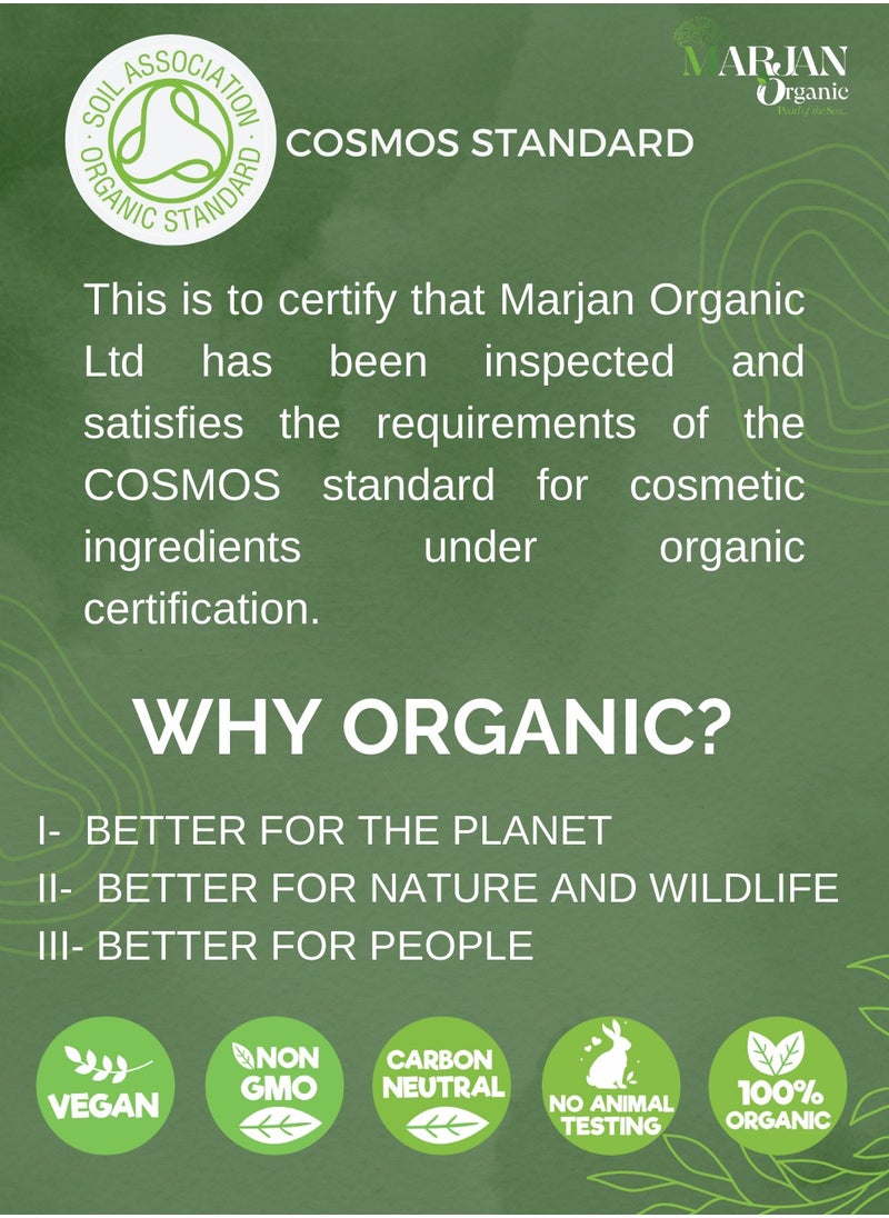 MARJAN ORGANIC - Peppermint Hydrosol Floral Water, 50ml, Cleansing Hydrating Face Mist, Body Mist, Cooling Scalp Mist, Headache Relief, Homemade Beauty Products, Vegan, GMO Free - Image 1
