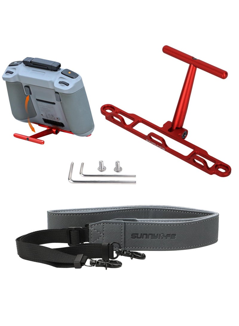 Excefore RC/RC2 Remote Lanyard Neck Strap, Aluminum Alloy Handle Bracket Controller Bracket, With 3 Hook, Compatible with Dji Mini 4 Pro Accessories / Air 3 / Mini 3 Pro, Dji Rc/Rc 2 - Image 1