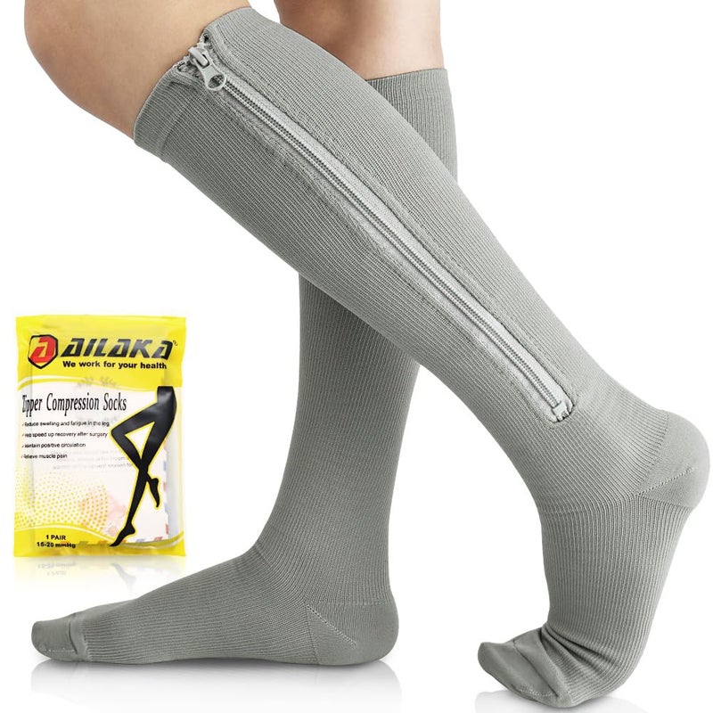 Ailaka Medical 1520 mmHg Zipper Compression Socks Women Men - Image 3