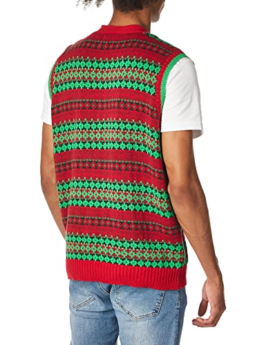 Blizzard Bay Men's Santa Motorcycle Sweater, red, Medium - Image 3