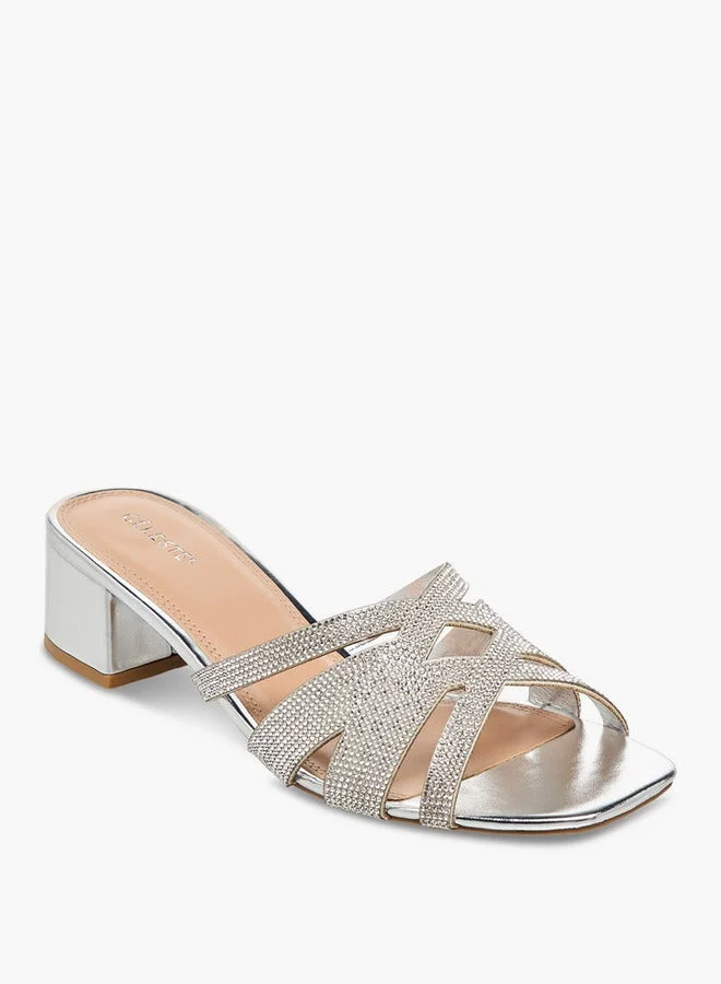 سيليست صنادل نسائية مزينة بأحزمة متقاطعة سهلة الارتداء بكعب عريض