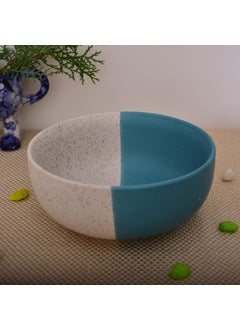 Kunhar Kunhar Ceramic Mixing Bowls 1500 Ml 800 Ml 600 Ml and 400 Ml 4 Pieces White Dusty Blue  - Image 3