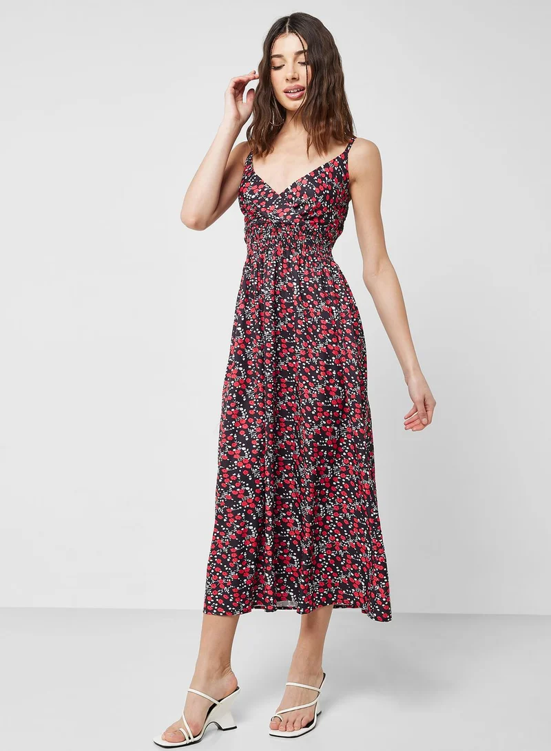 Ginger Floral Print Midi Dress