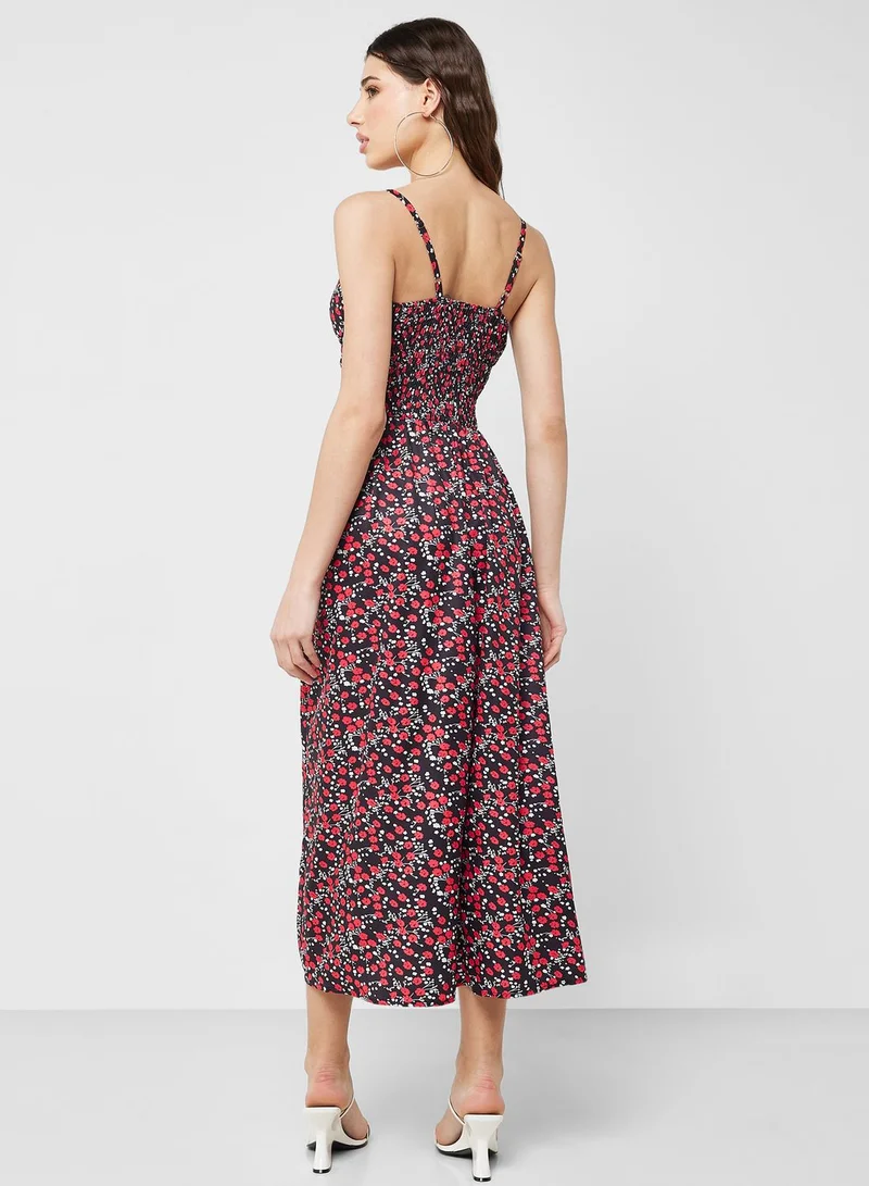 Ginger Floral Print Midi Dress