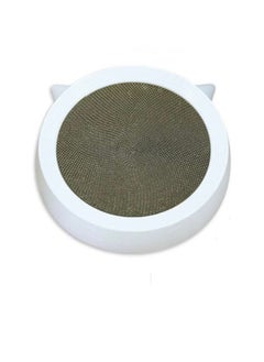llwoo Pet Scratch Resistant Round Bowl Cat Toy Corrugated Cardboard Interchangeable Combination Cat Bed White  - Image 1