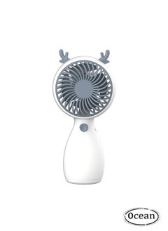 Ocean Mini Handheld Fan, Portable Personal Fans, USB Rechargeable Handheld Fan, Cute Small Electric Fan for Girls/Women/Kids Outdoor Travel, for Office and Desktop, White  - Image 1