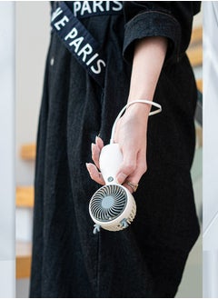 Ocean Mini Handheld Fan, Portable Personal Fans, USB Rechargeable Handheld Fan, Cute Small Electric Fan for Girls/Women/Kids Outdoor Travel, for Office and Desktop, White  - Image 3