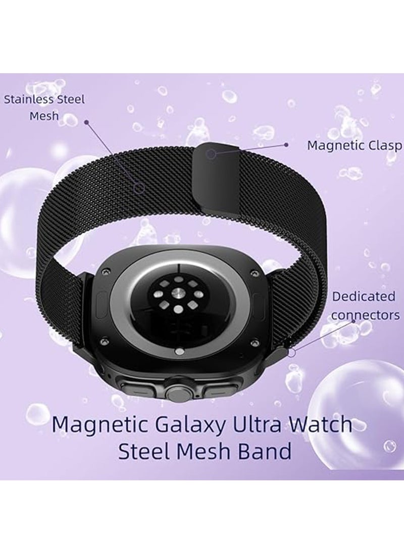 X-level - 1 Pcs Samsung Galaxy Watch 7 Ultra Band,Stainless Steel Mesh Loop Magnetic Clasp Replacement Strap Compatible for Samsung Watch Ultra 47mm Women Men 2024 - Image 1
