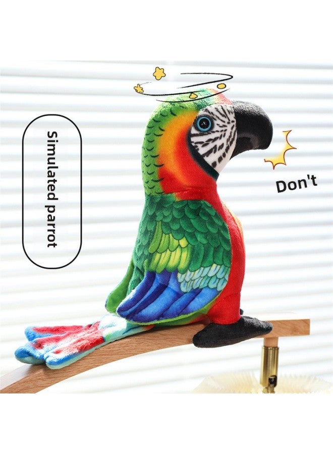 Plush Toy Simulation Parrot Doll National Geographic Xuan Feng Kong Bird Starling-Specifications:20cm About 0.1kg-Color:Grey