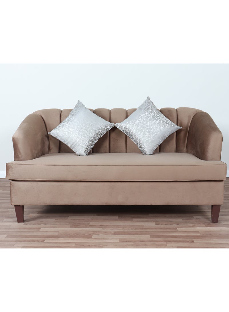 HOMEVEO Elegant and comfortable living room set with luxurious design 5 pieces - 11 seats - 2 3-seater sofas - 2 2-seater sofas - 1 brown single chair 200x80 cm  - Image 3