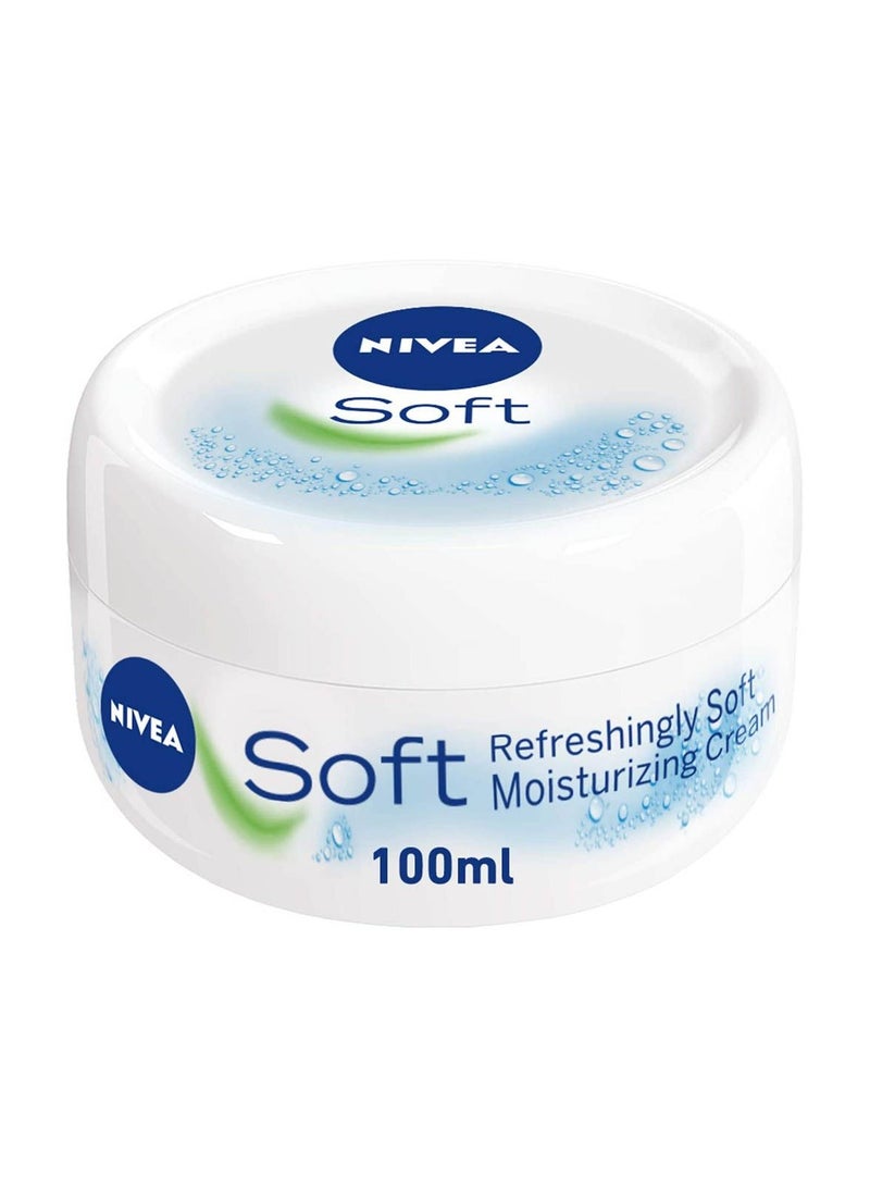Nivea Moisturising Cream, Soft Refreshing, Jar 100ml - Image 1