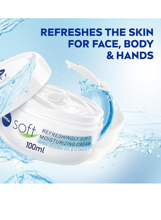 Nivea Moisturising Cream, Soft Refreshing, Jar 100ml - Image 2