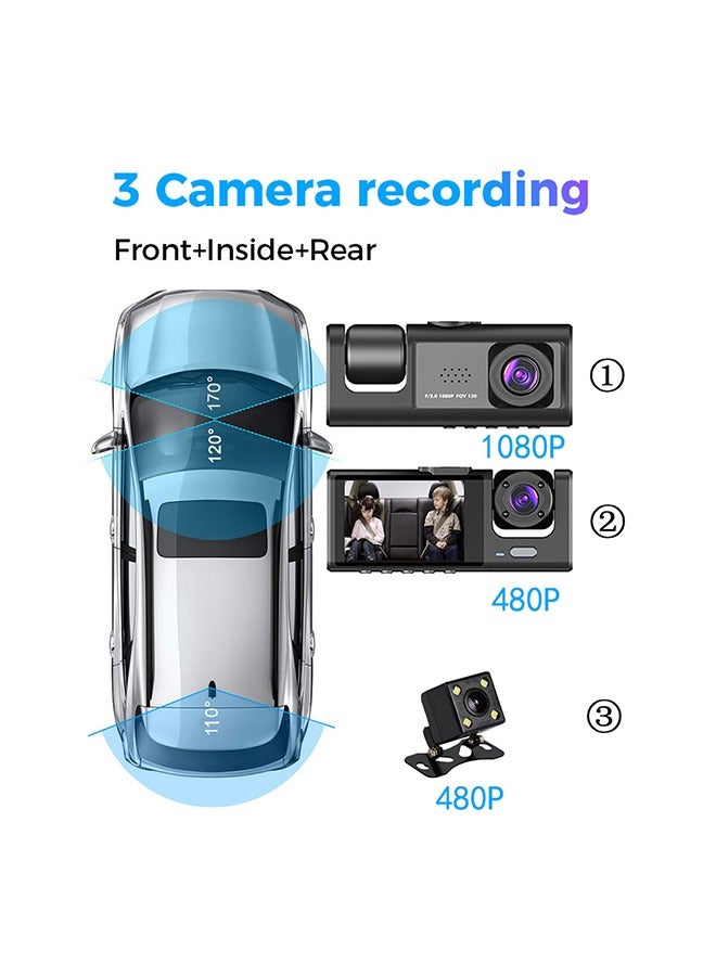 WEMART Smart Dash Cam,dash cam front and rear,dash camera for cars,Dash Camera for Cars,4K/2.5K Full HD Free Wifi / 24-hours Parking Monitor / 140 Degree Wide View Angle - Image 2