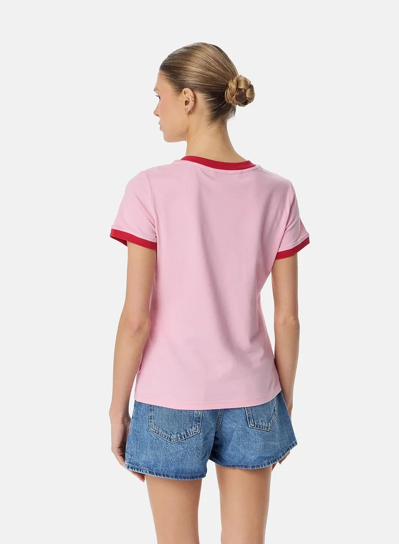 Cardio Bunny pink Cardio Bunny V-neck  T-Shirt for Women | Best Price UAE
