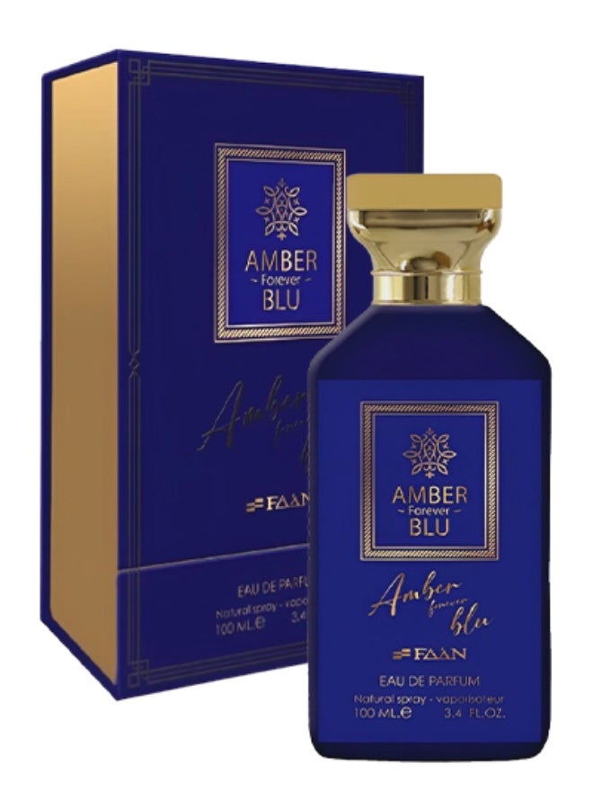 Faan 5 Pieces Amber Forever Blu Perfume For Unisex 100ml EDP - Image 2
