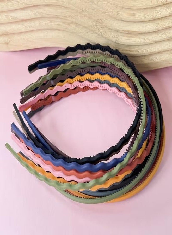 EPARTY مجموعة ربطات شعر إي بارتي مكونة من 12 قطعة للرجال والنساء (6 ربطات متعرجة + 6 ربطات سادة) | حلقات شعر بلاستيكية سوداء مانعة للانزلاق | ربطات شعر مموجة على شكل أسنان القرش وربطات رفيعة مناسبة للرياضة، والنادي الرياضي، وغسل الوجه، والاستخدام اليومي - Image 5