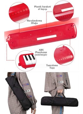 Artlantis Melodica 32 Keys Black Cloth Bag 1 Piece 32K Melodica with Hose and Carrying Handle School Student  - Image 2