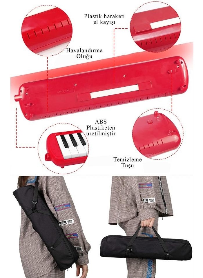 Artlantis Melodica 32 Keys Black Cloth Bag 1 Piece 32K Melodica with Hose and Carrying Handle School Student  - Image 2