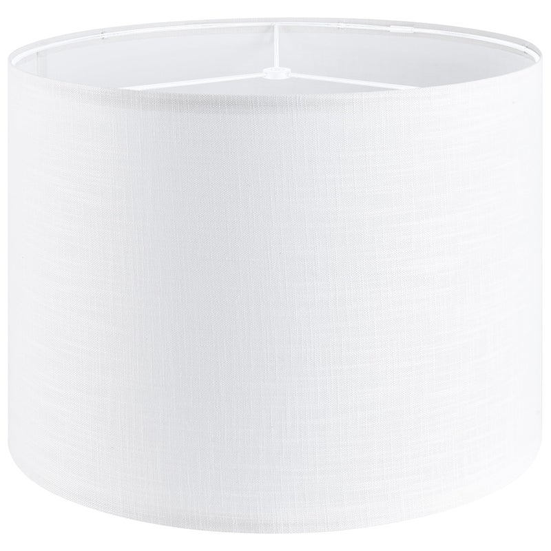 GO&SO White Linen lampshades Large Drum Lamp Shade 16 Top x 16 Bottom x 10 High Spider Modern Lamp Shade for TableFloor Lamp Lampshades Replacement By GOSO Assembly Required - Image 2
