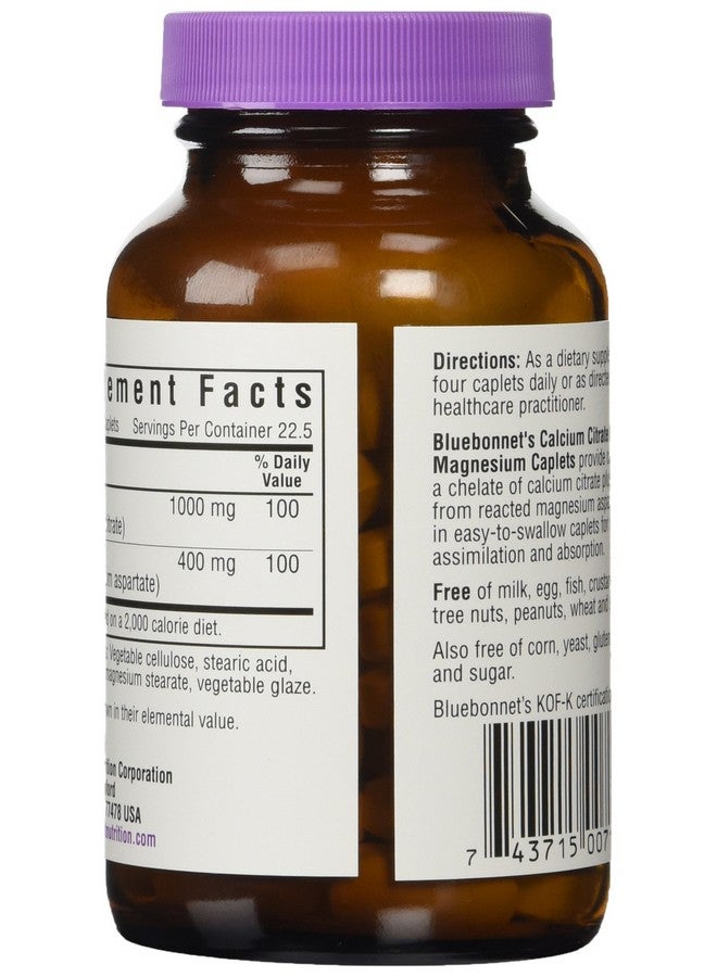 Bluebonnet Calcium Citrate Plus Magnesium Caplets 90 Count - Image 4